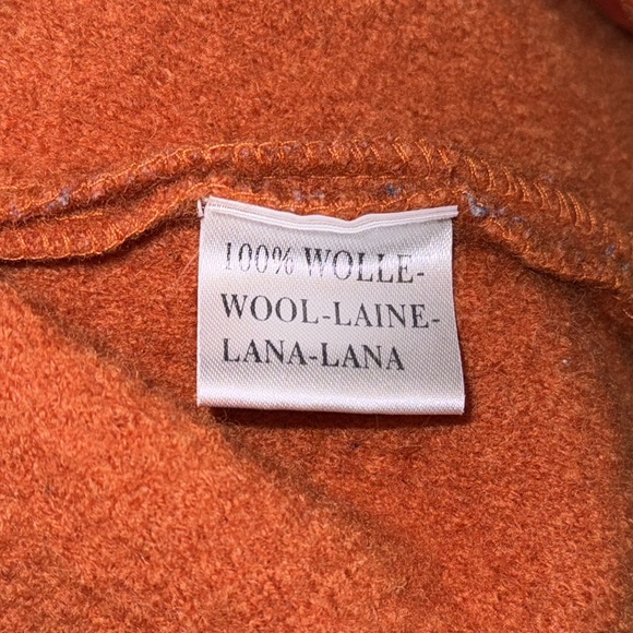 H. Moser Burnt Orange Wool cardigan Blazer - Picture 6 of 7